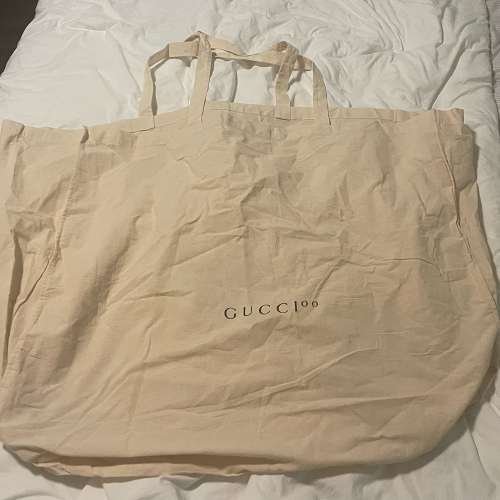 Authentic GUCCI Logo Cotton XLarge REUSABLE SHOPPER TOTE